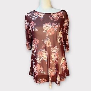 No Boundaries Sheer Floral Top